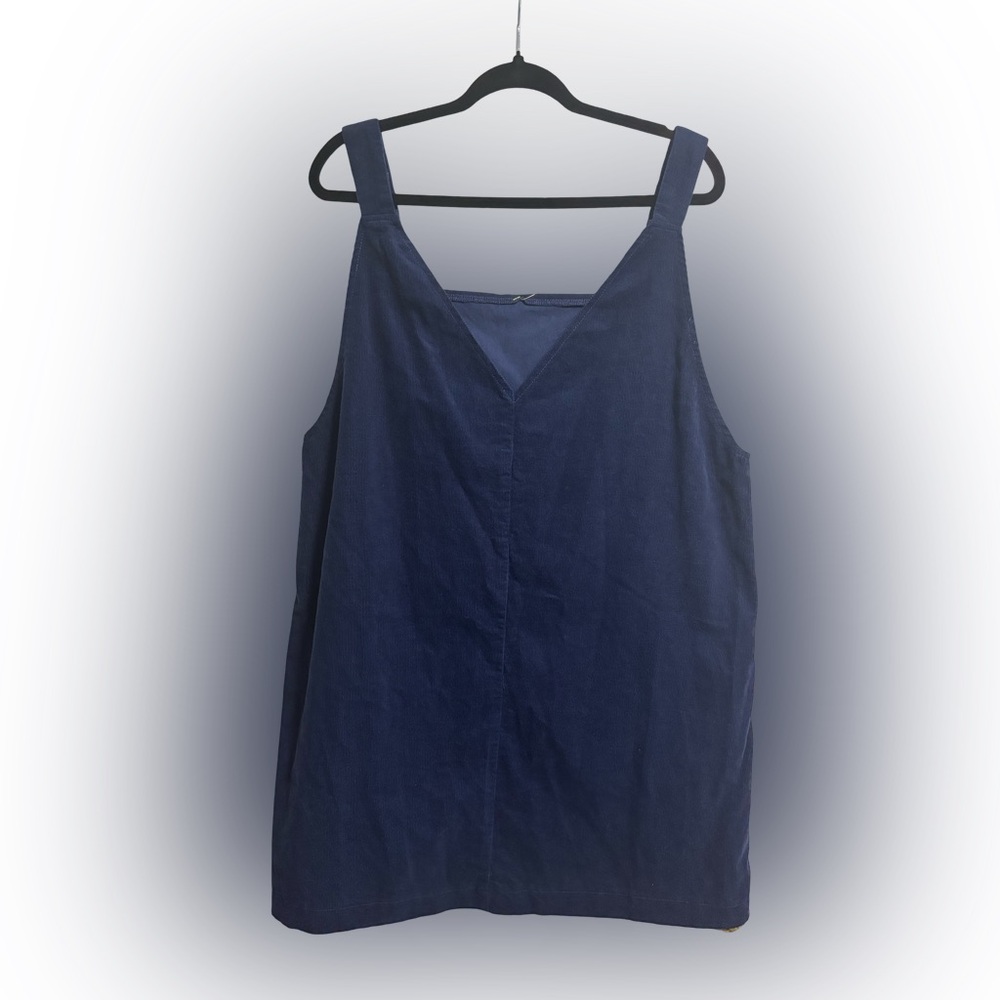 Navy Blue Women's Corduroy Dress